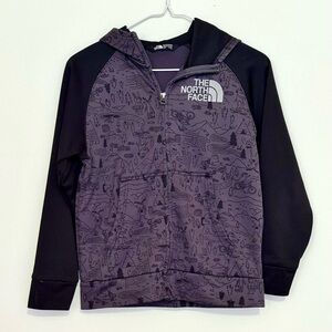 The North Face Black and Gray Hoodie Sweatshirt